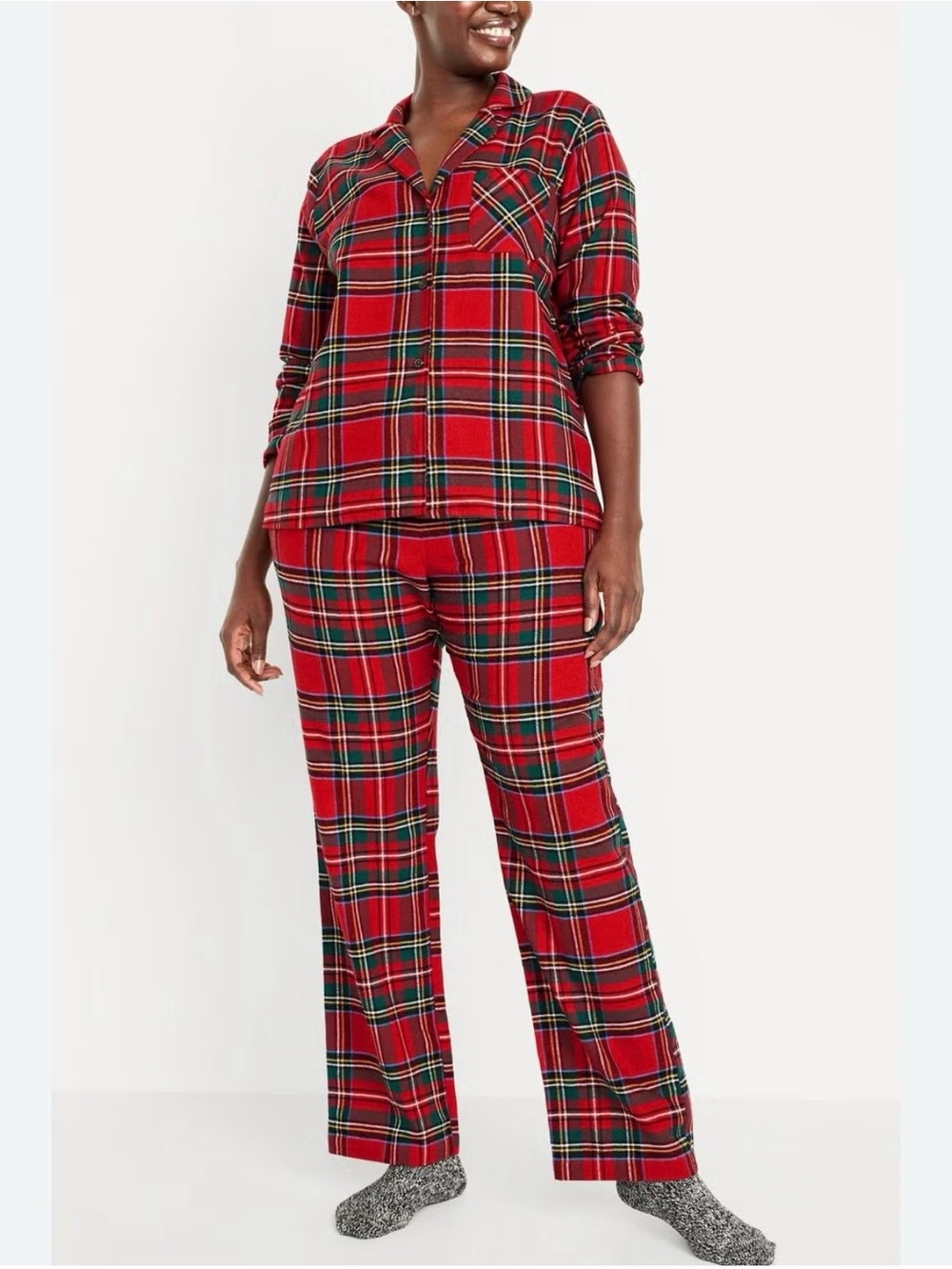 Petite Plume Imperial Tartan Flannel Pajamas. Pants Only size L